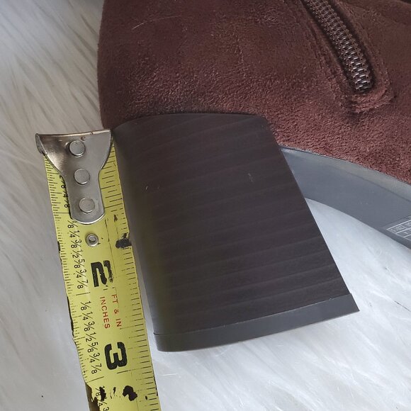 Forever 21 Brown Over The Knee Side Zipper Suede Boot SZ 6 - Picture 12 of 13